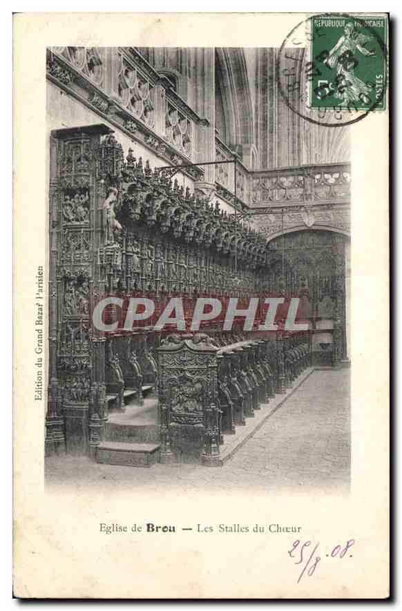 CPA Bourg Eglise de Brou Les Stalles du Choeur 