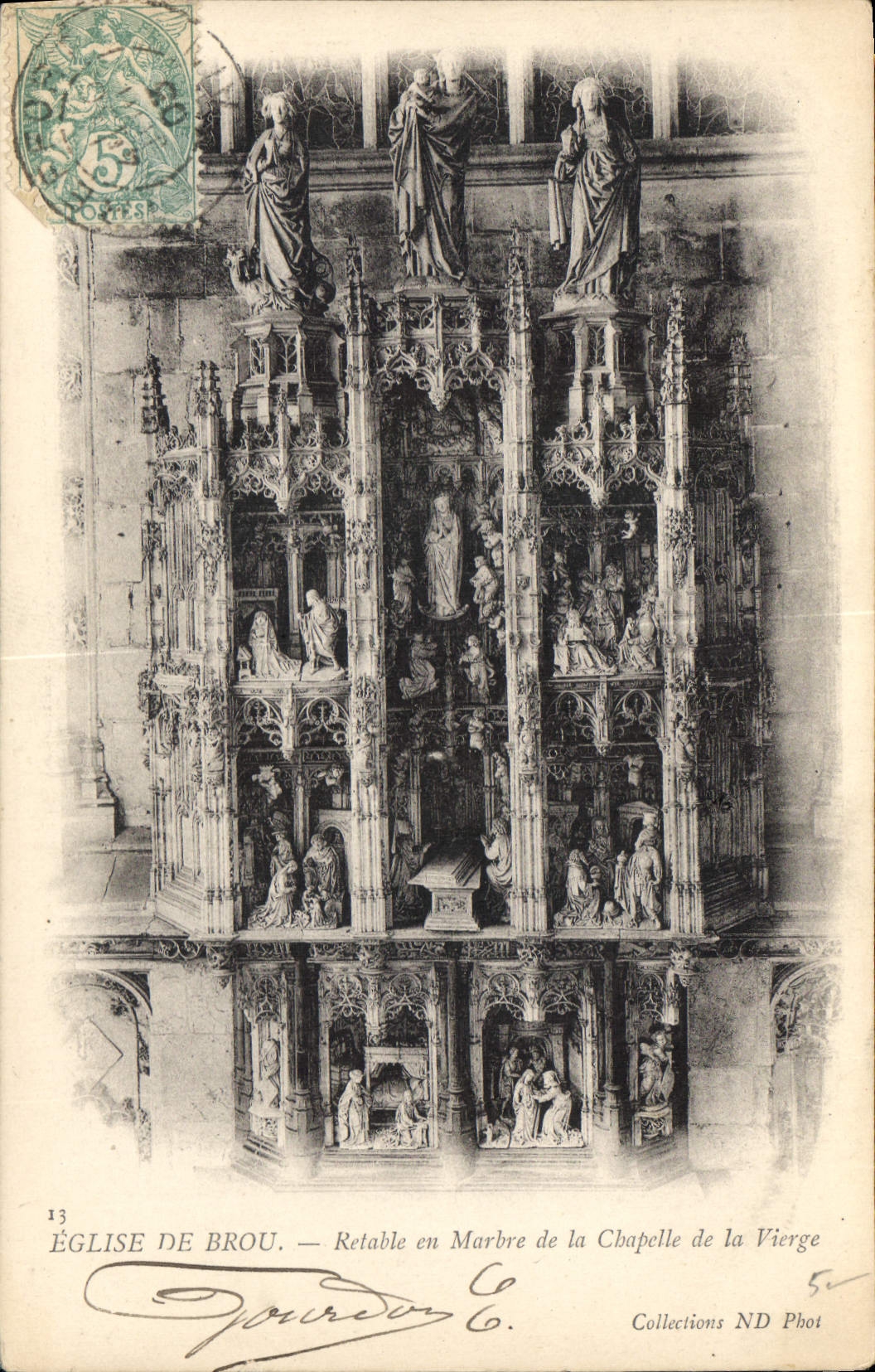Église de Brou — Retable en marbre de la chapelle de la Vierge — Collections ND Phot