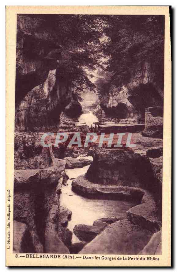 CPA Bellegarde Ain Dans les Gorges de la Perte du Rhone 