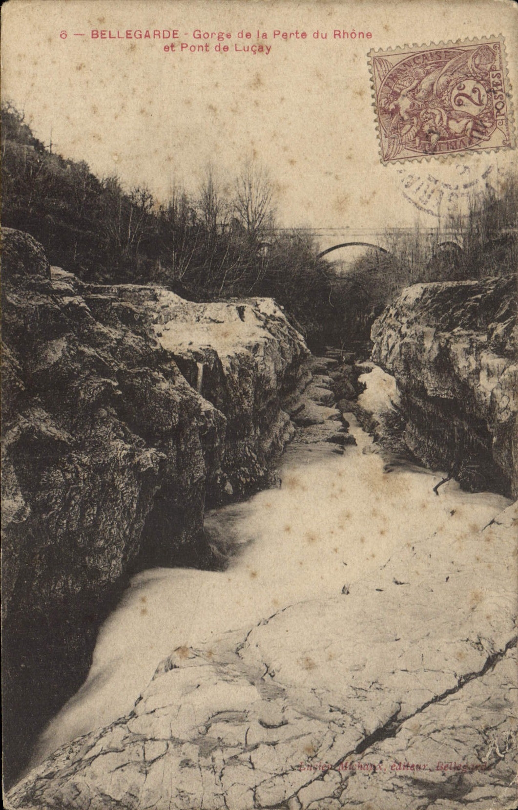 CPA Bellegarde Gorge de la Perte du Rhone et Pont de Lucay 