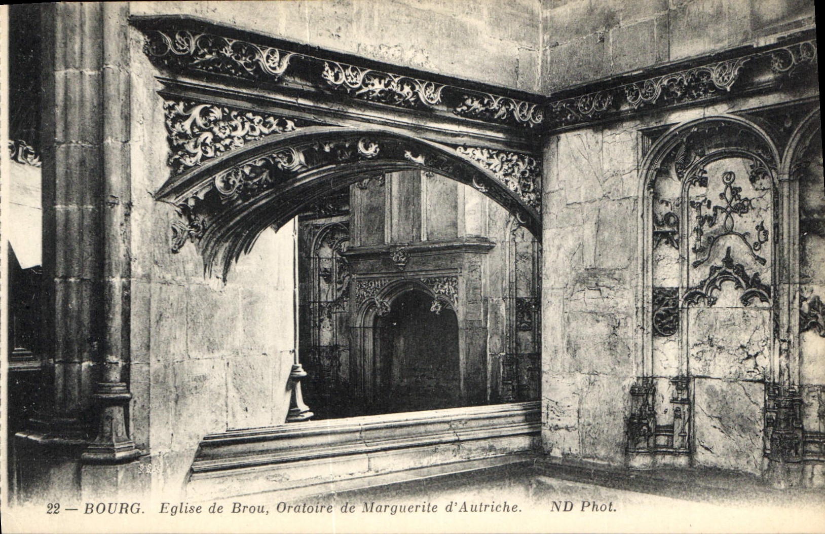 Kirche von Brou, Oratorium von Marguerite d'Autrèche — Bourg, Frankreich — ND Phot.