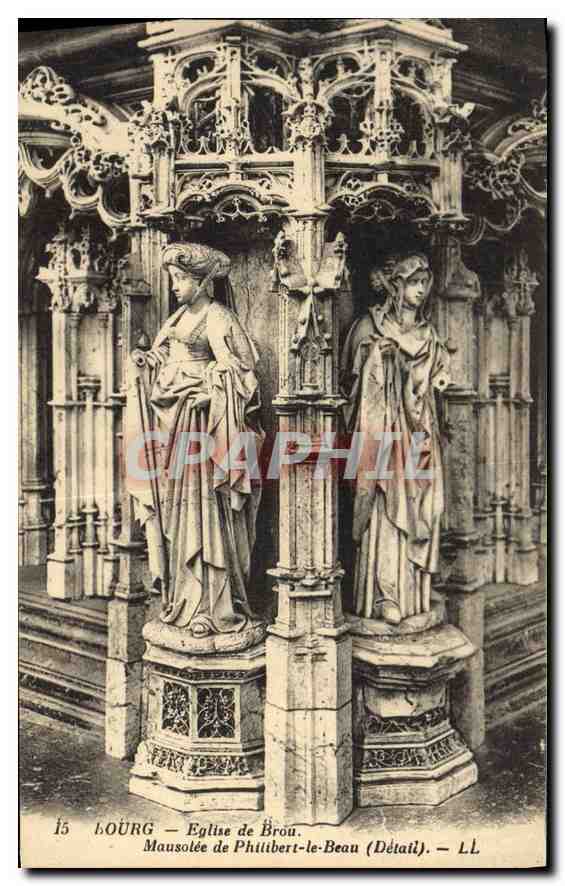 Lourg — Église de Brou. Mausolée de Philitbert-le-Beau (Détail). — L.L.