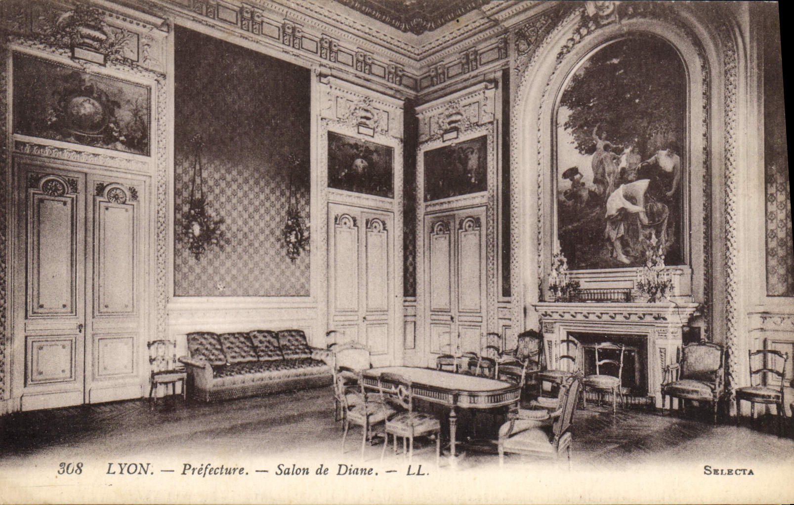 CPA Lyon Prefecture Salon de Diane 