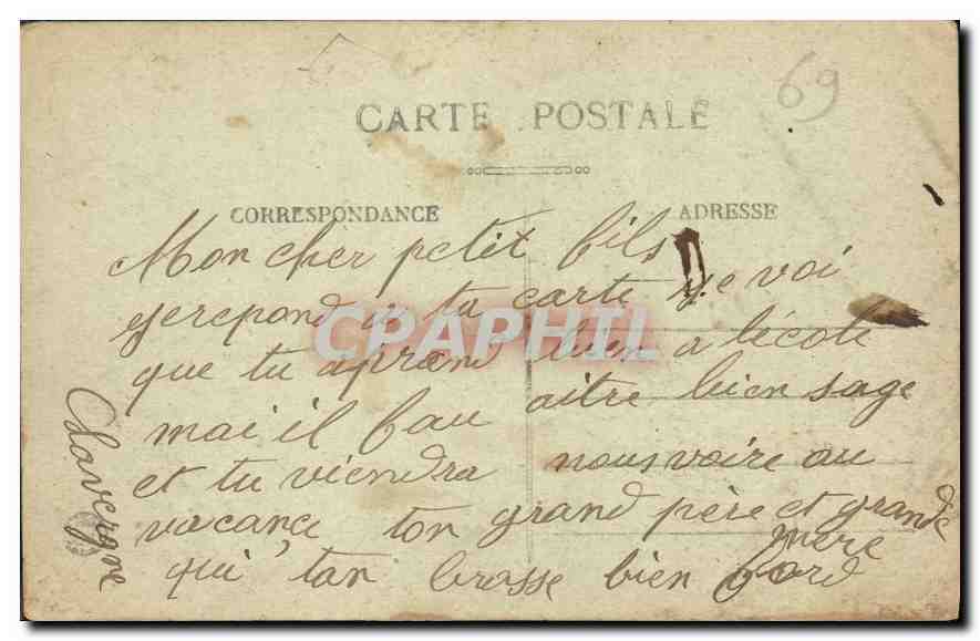 CPA Lyon Abside de Fourviere et Vue generale  — Verso