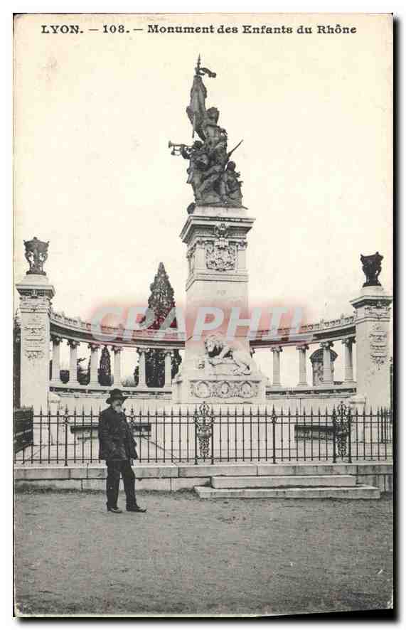 CPA Lyon Monument des Enfants du Rhone 