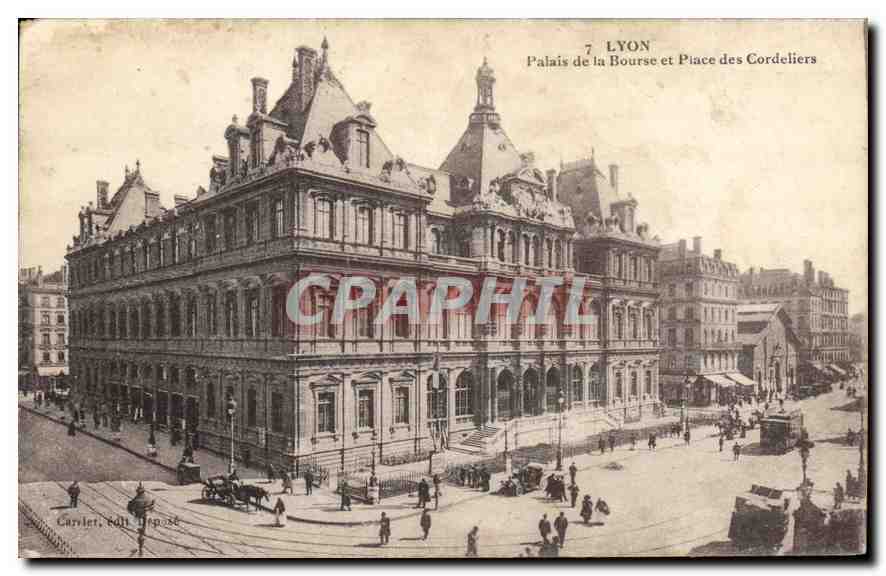 Lyon — Palais de la Bourse et Place des Cordeliers — Carvier, Ball, Déposé