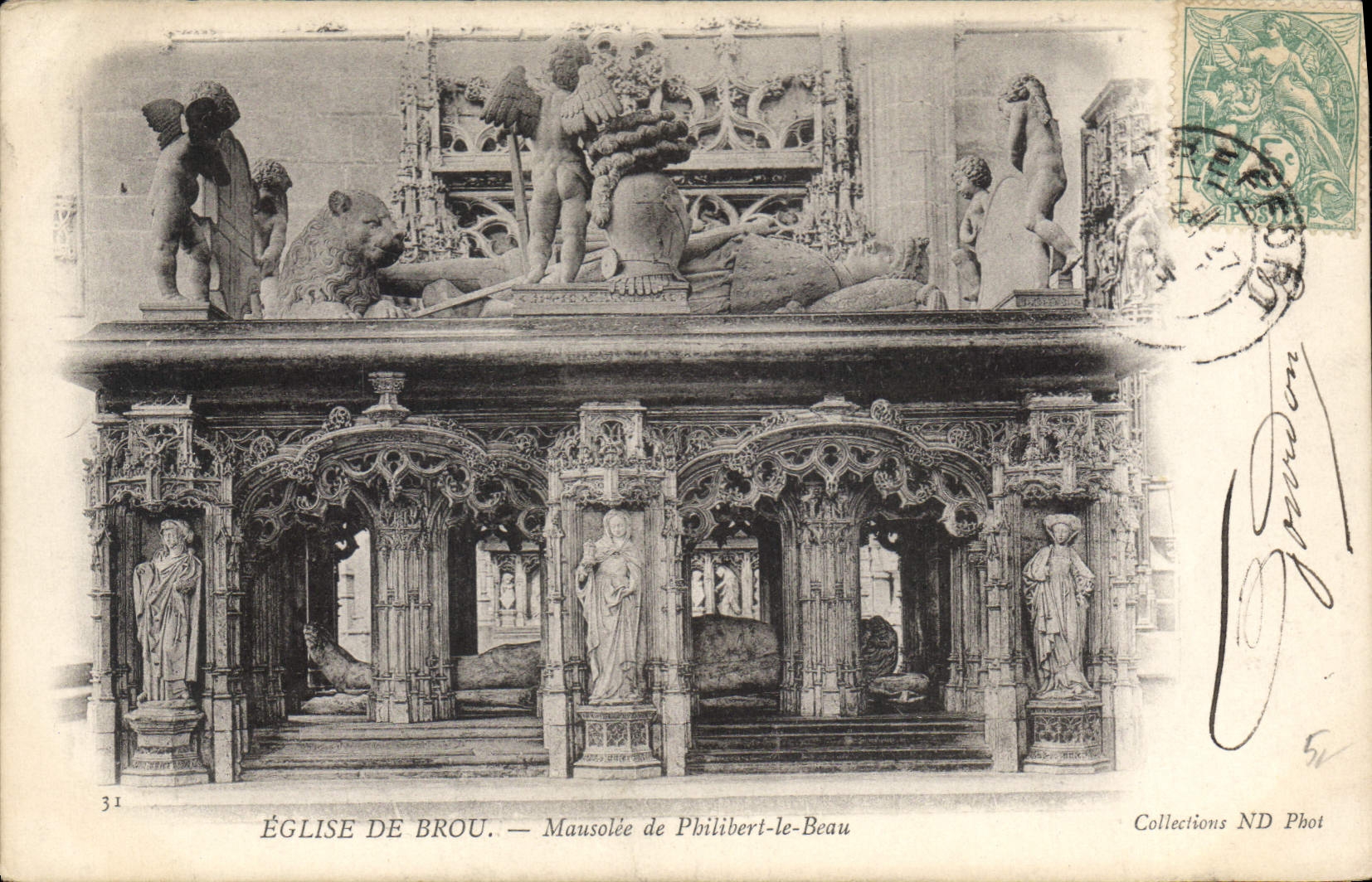 CPA Eglise de Brou Mausolee de Pbilibert le Beau 