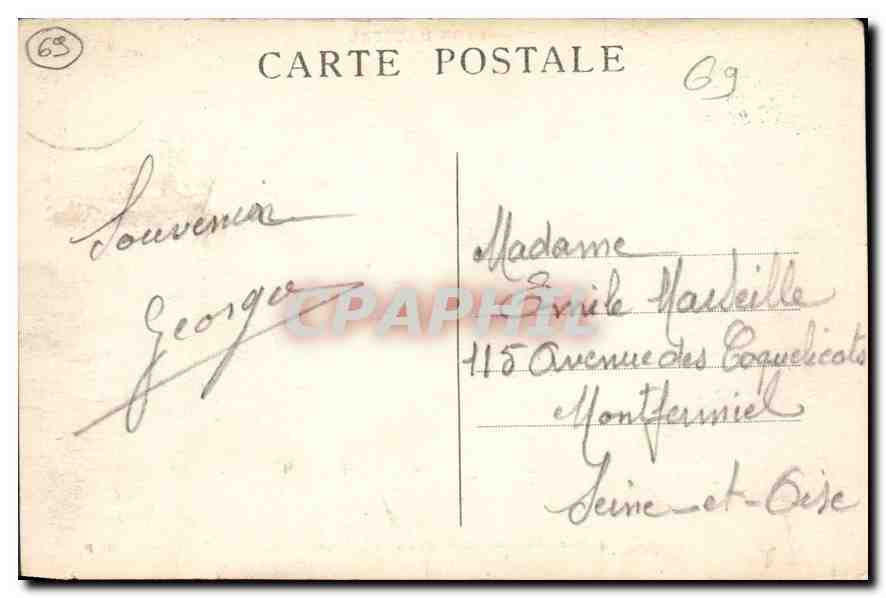 CPA Lyon Illustre Place des Cordeliers Palais de la Bourse  — Verso