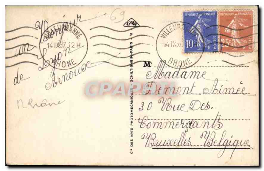 CPA Lyon Les Palais de la Foire  — Verso