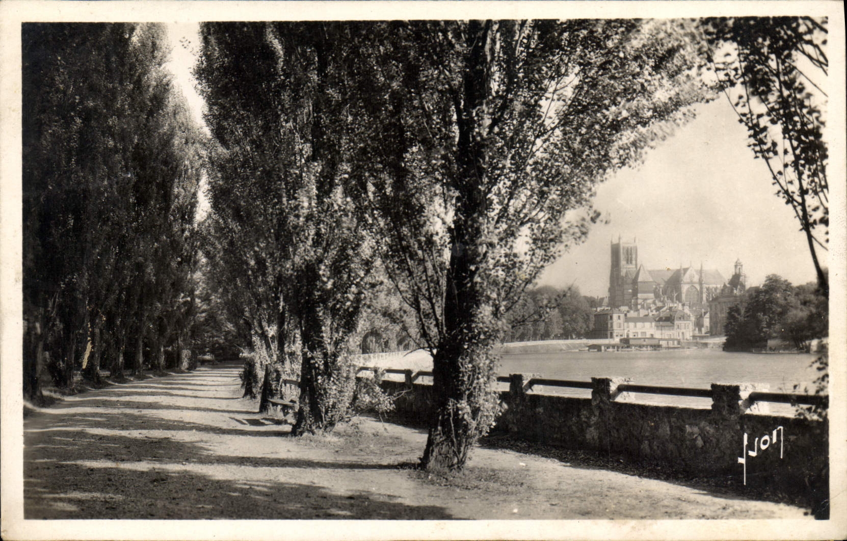 Meaux (S.-et-M.) — Promenade des Trinitaires et la Cathédrale — J.JON