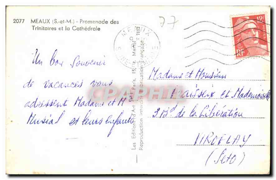 Meaux (S.-et-M.) — Promenade des Trinitaires et la Cathédrale — J.JON — Reverso