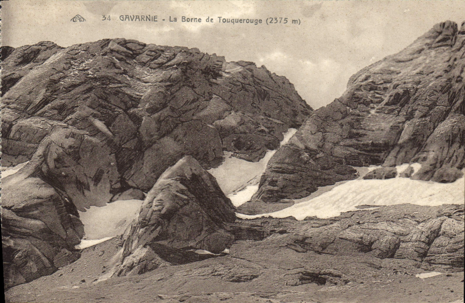 Gavarnie - La Borne de Touquerouge (2375 m) — carte postale ancienne