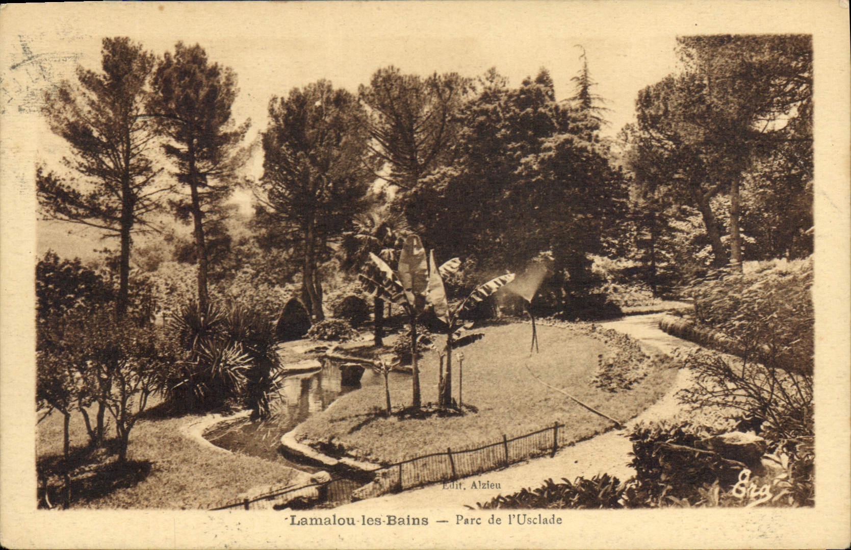 CPA Lamalou les Bains Parc de l'Usclade 