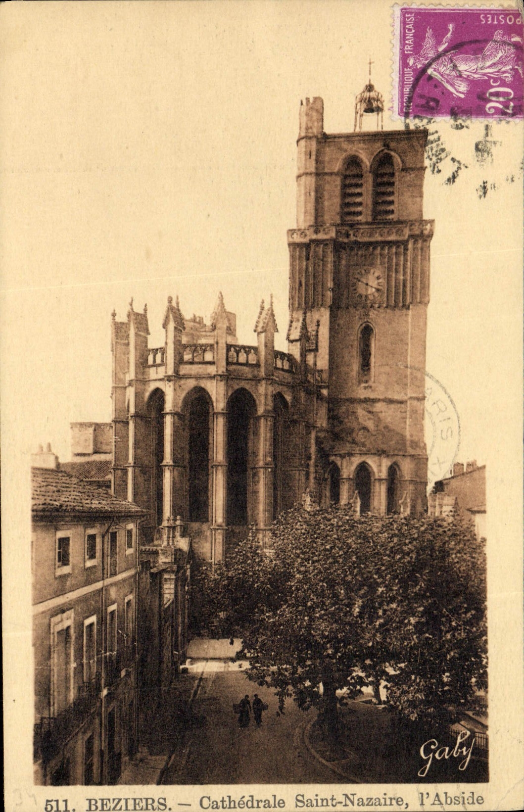 CPA Beziers Cathedrale Saint Nazaire l'Abside 