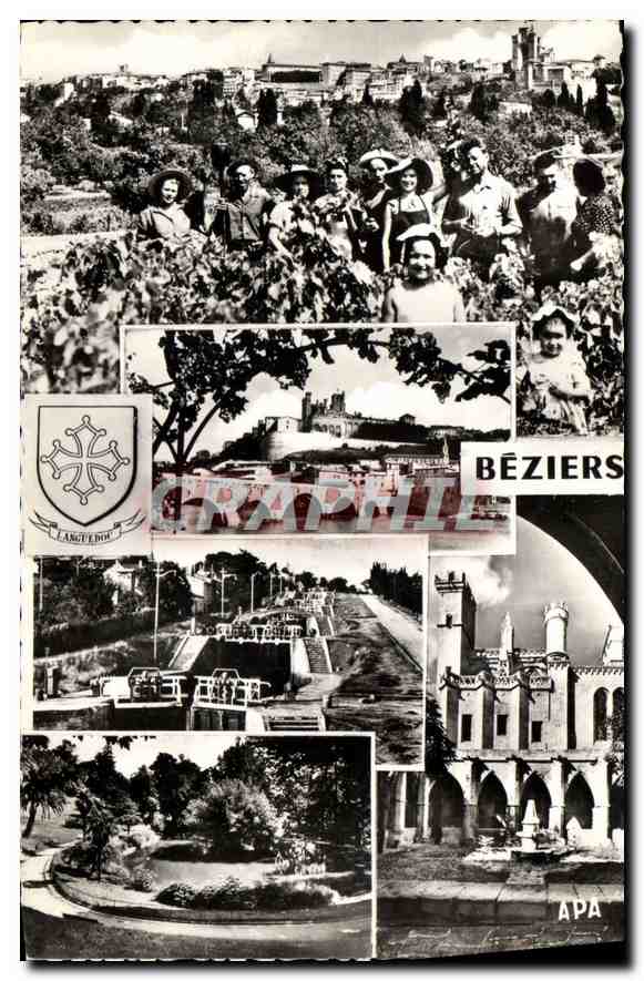 Béziers — Vue Générale pendant les Vendanges — Graphil