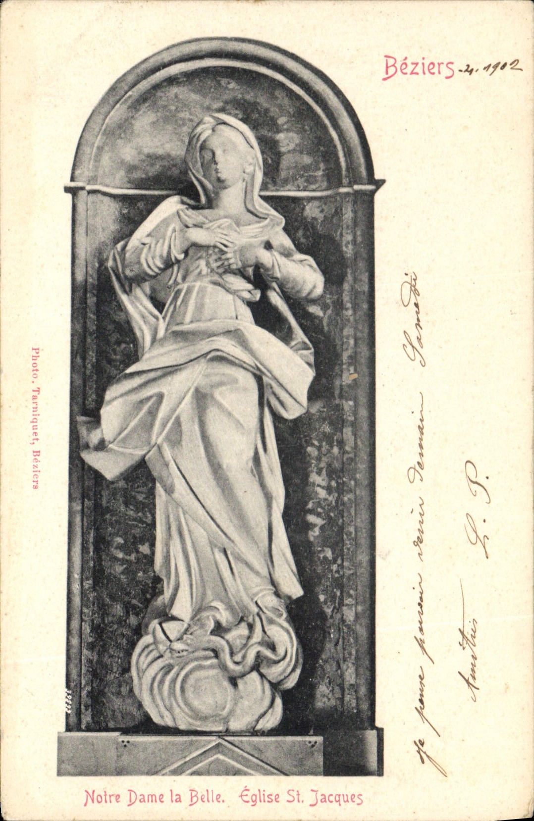 CPA Beziers Notre Dame la Belle Eglise St jacques 