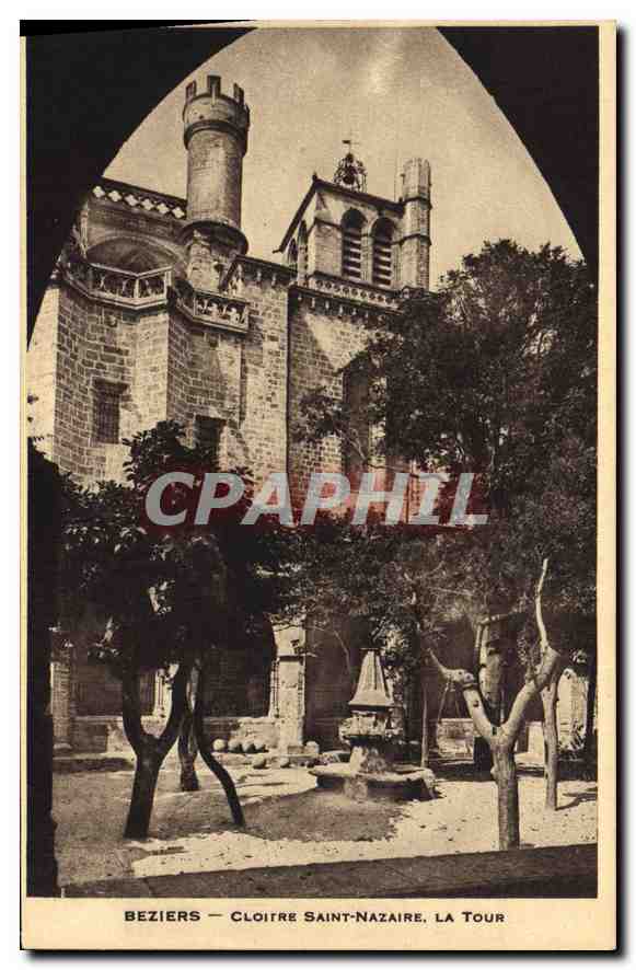 CPA Beziers Cloitre Saint Nazaire la Tour 