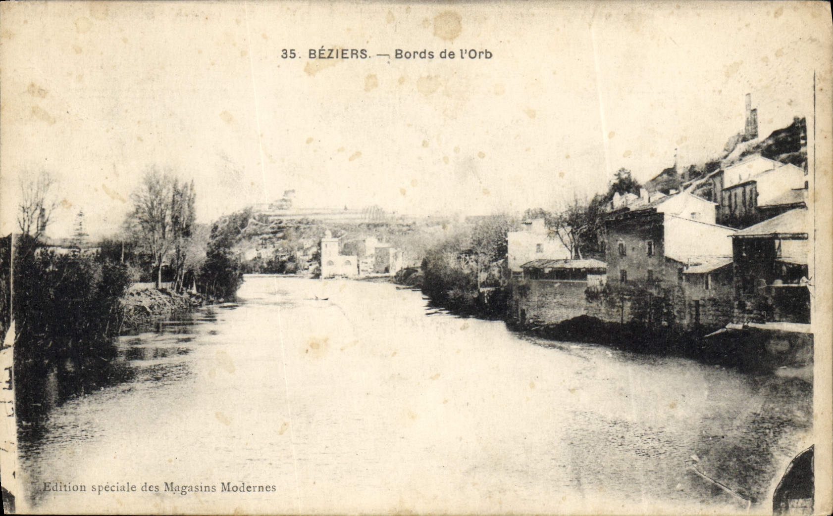 Béziers — Bords de l'Orb — Édition spéciale des Magasins Modernes, n°35