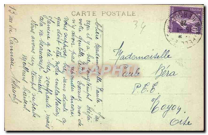 CPA Montpellier Jardin de l'Esplanade Auguste Comte et le Monument  — Back