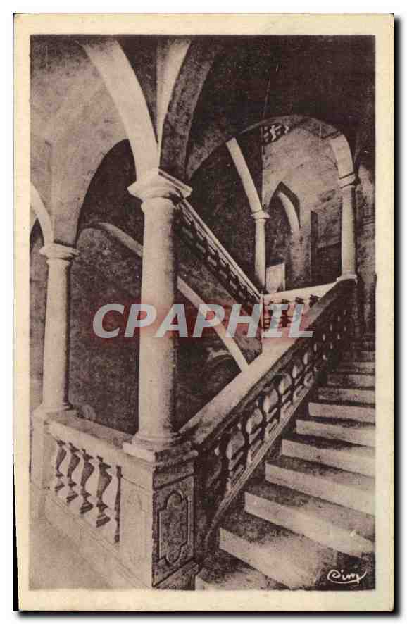 CPA Pezenas Herault Escalier de l'Hotel Malibran XVI S 