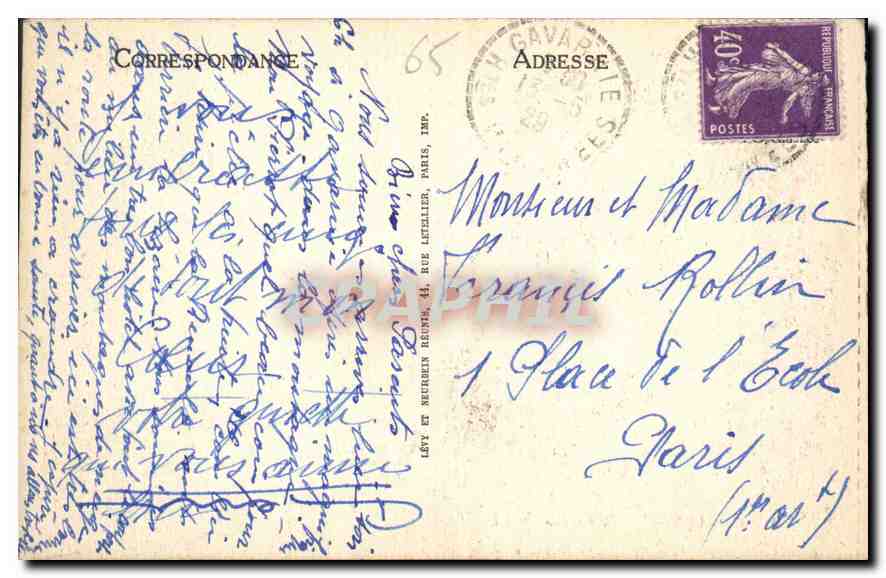 CPA Gavarnie le Cirque  — Verso