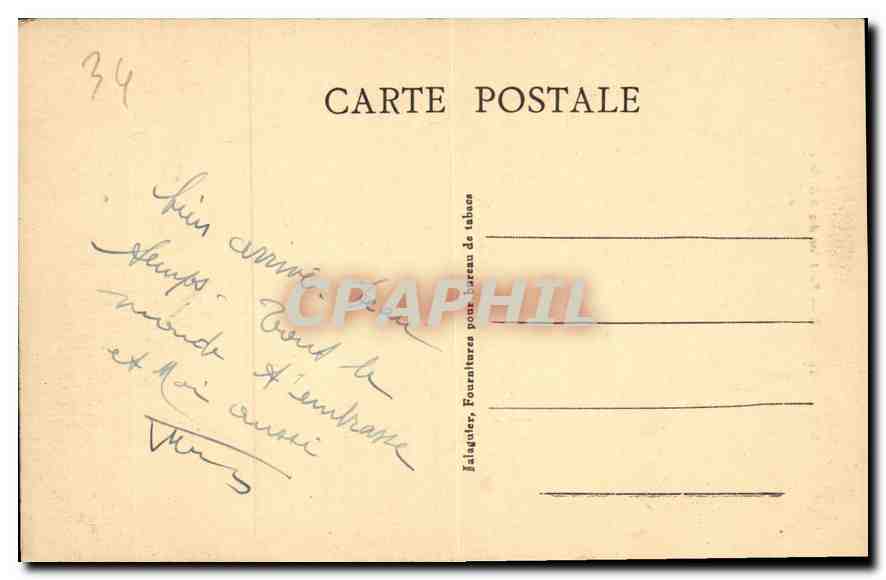 CPA Montpellier Fontaine des 8 Graces  — Rückseite