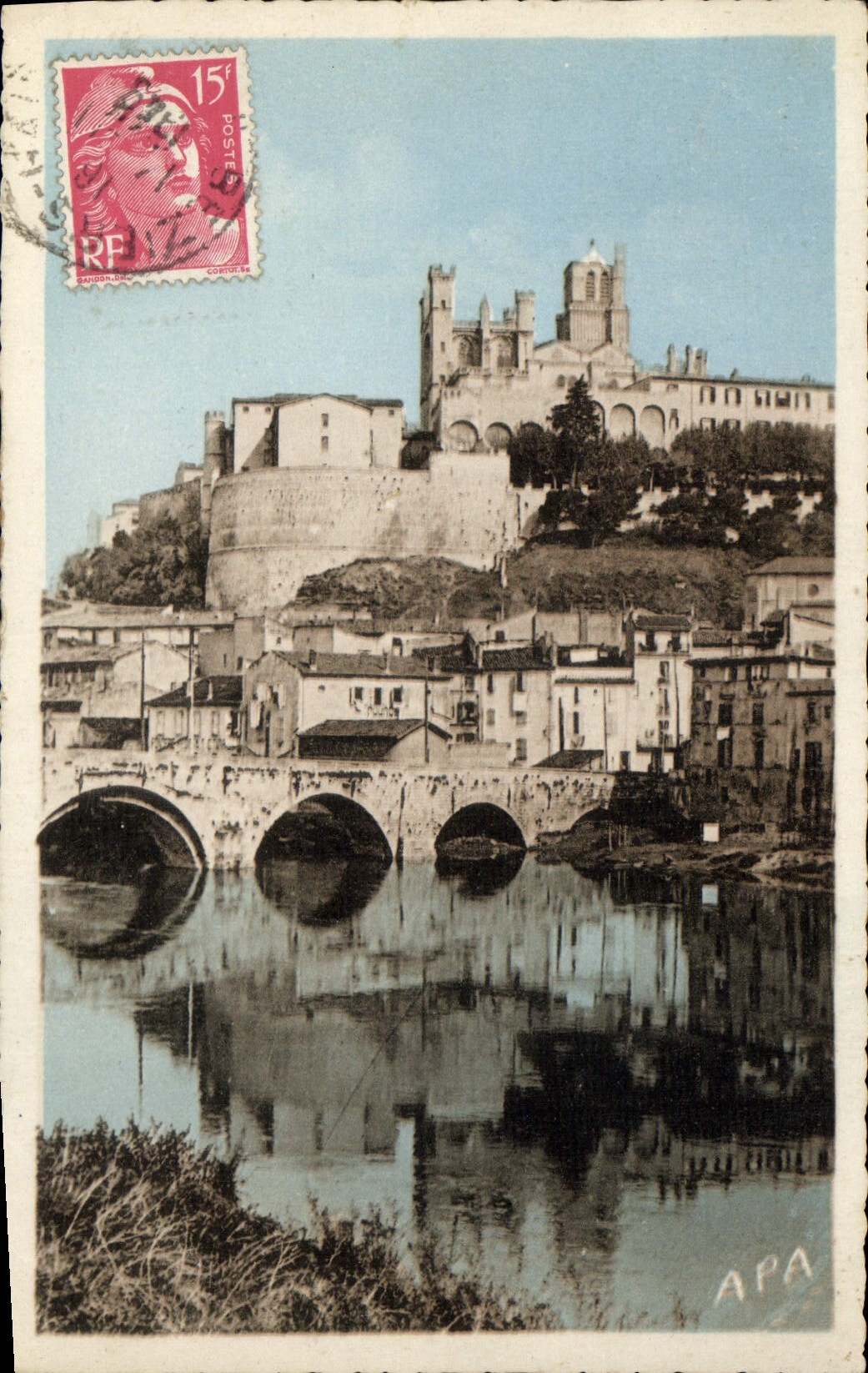 CPA Beziers Herault le Pont Vieux et St Nazaire 