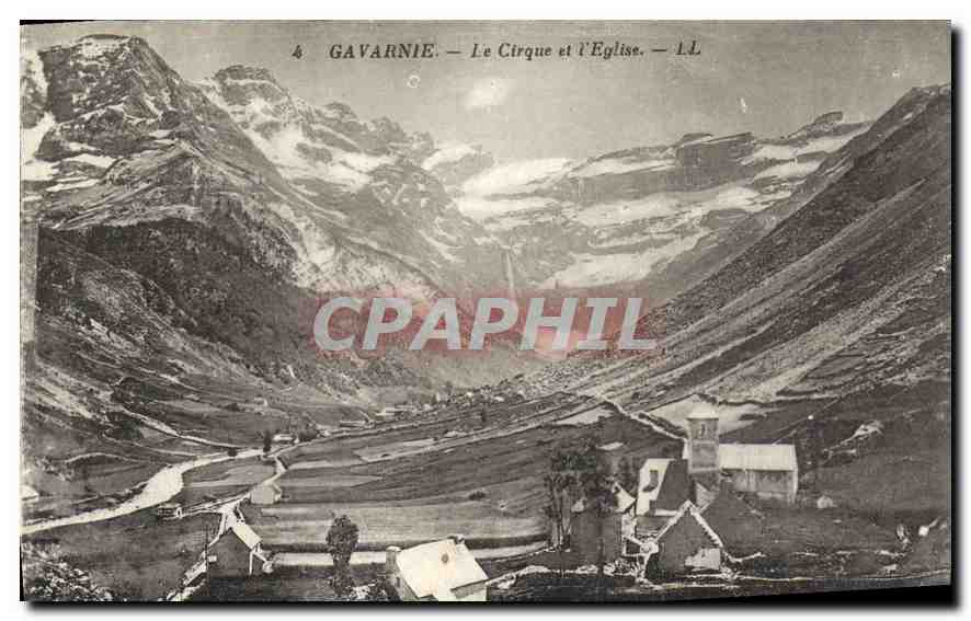 CPA Gavarnie le Cirque et l'eglise 