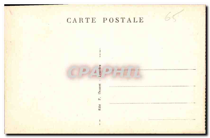 CPA Lourdes la Basilique et le Gave  — Verso