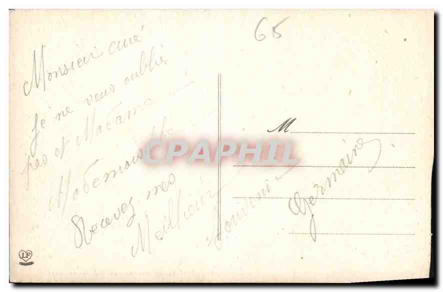 CPA Lourdes l'Apparition  — Verso