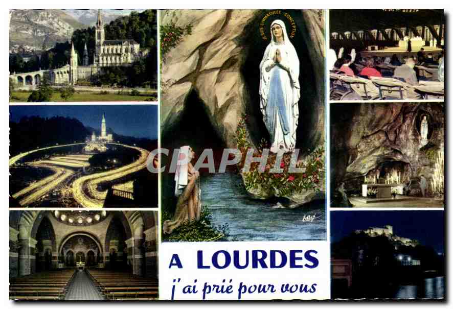CPA Lourdes Souvenir de Lourdes 