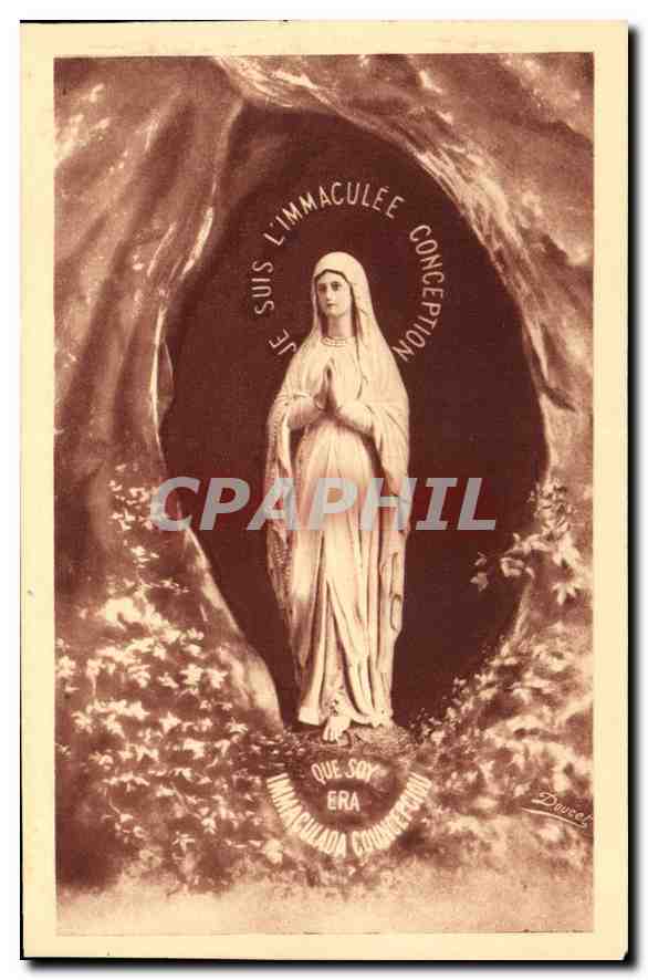 CPA Lourdes la Vierge de la Grotte 