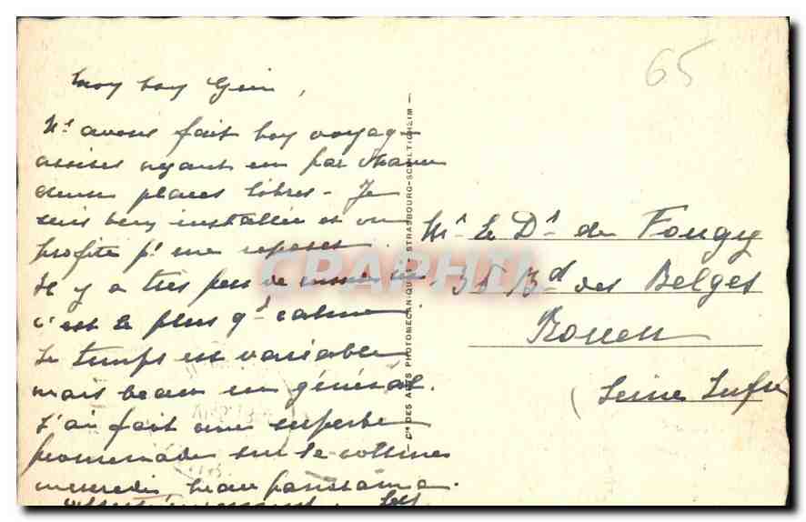 CPA Lourdes vue generale prise du Chateau Fort  — Verso