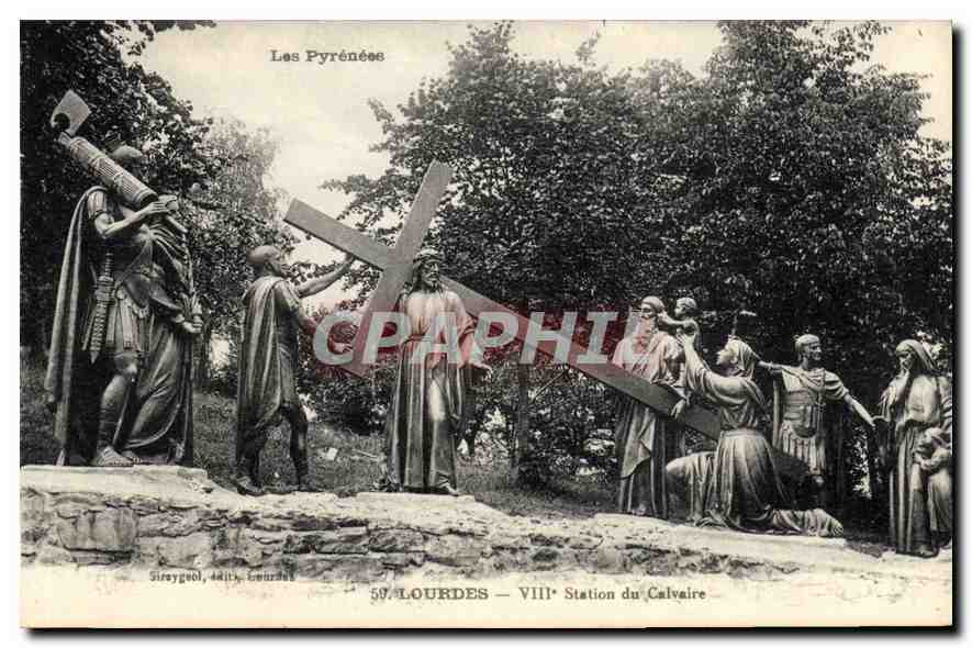 CPA Lourdes VIII station du Calvaire 