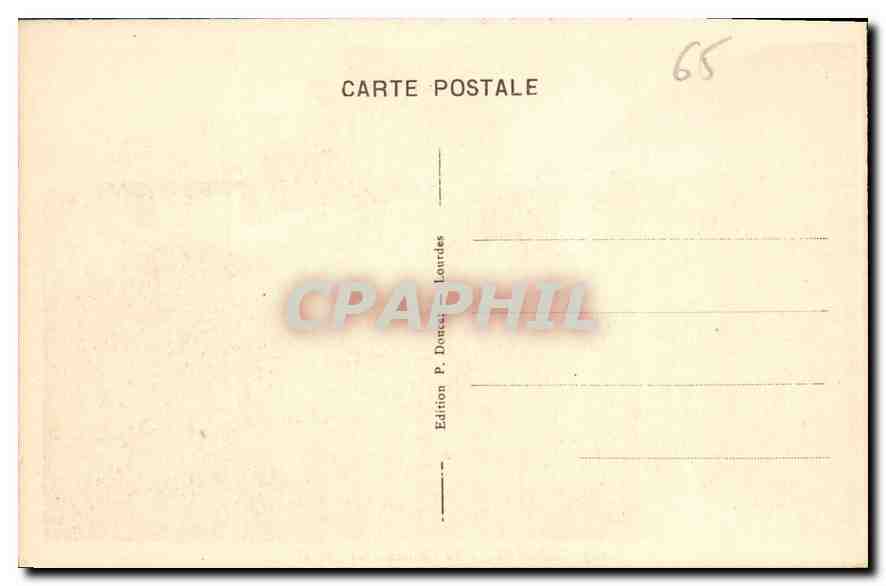 CPA Lourdes le chateau Fort  — Verso