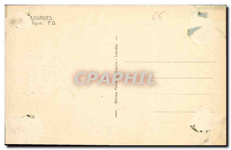 CPA Lourdes la Basilique  — Verso
