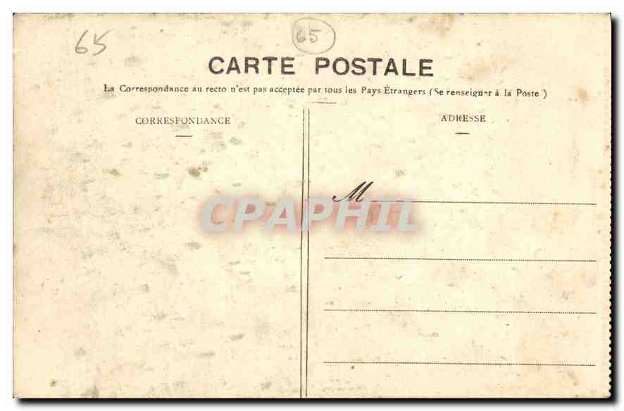 CPA Gavarnie Interieur du Cirque  — Verso