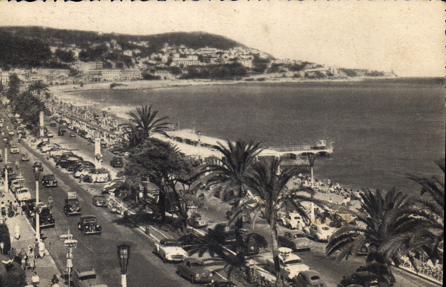 CPA Nice Promenade des Anglais vers le Mont Boron 