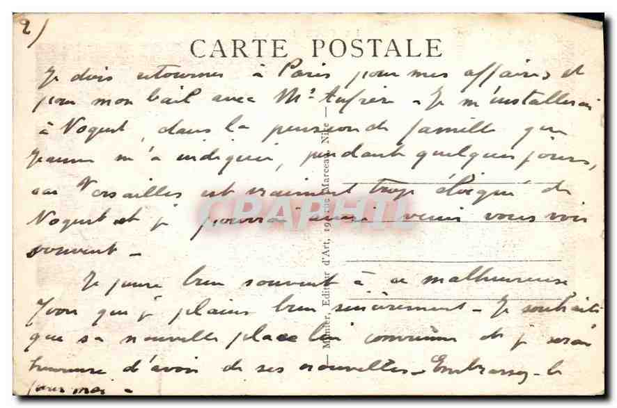 CPA Nice vue generale prise du Chateau Telescope — Rückseite