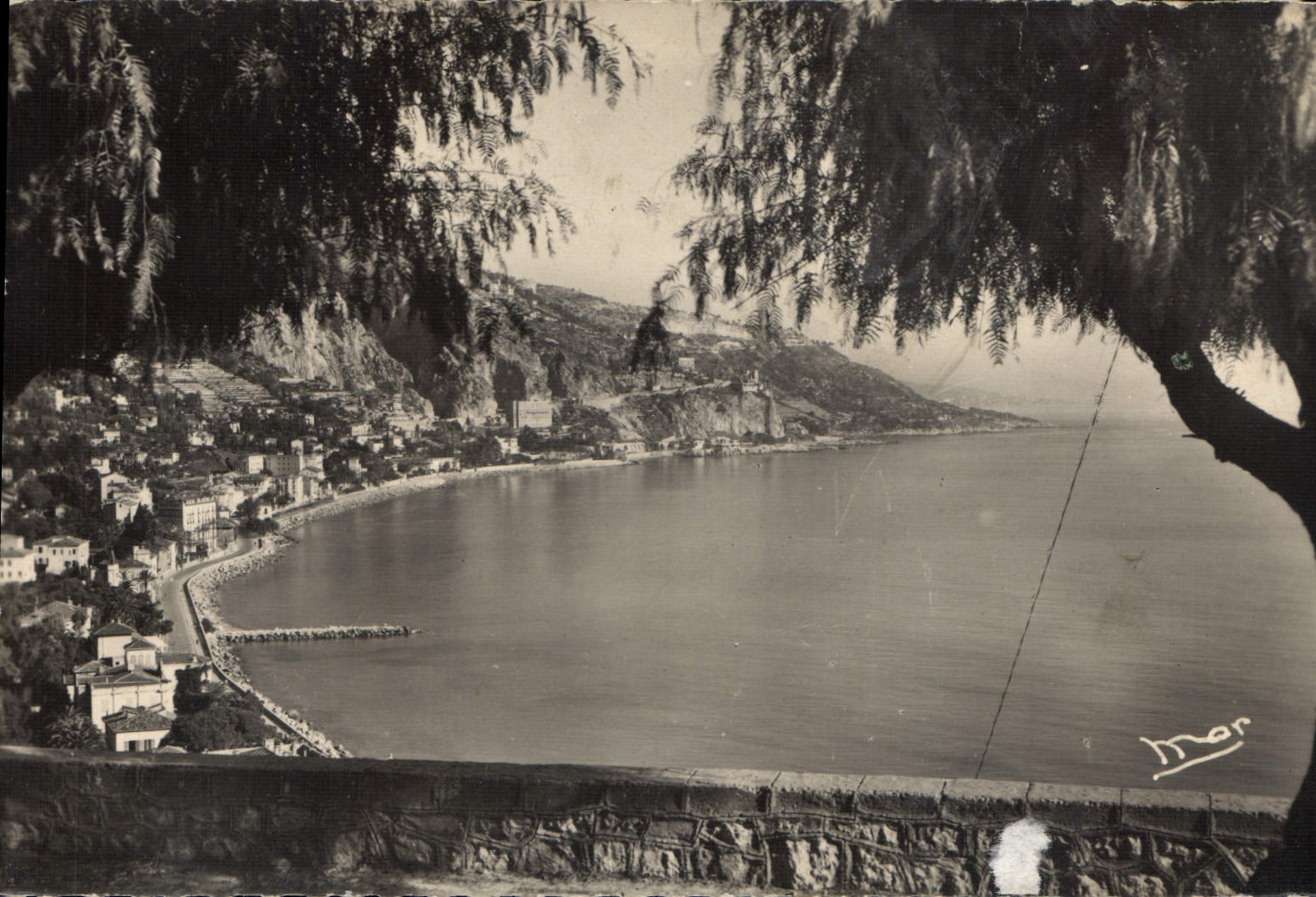 CPA Frontiere Franco Italienne Menton Garavan 