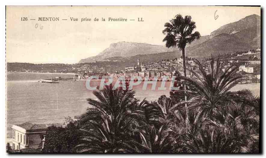 CPA Menton vue prise de la Frontiere 
