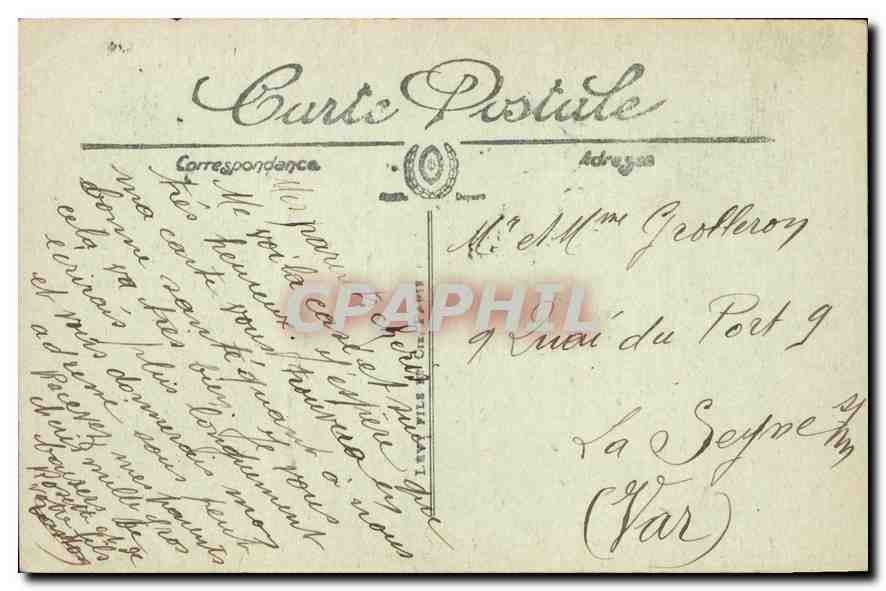 CPA Cannes Vue prise du Pezou  — Verso