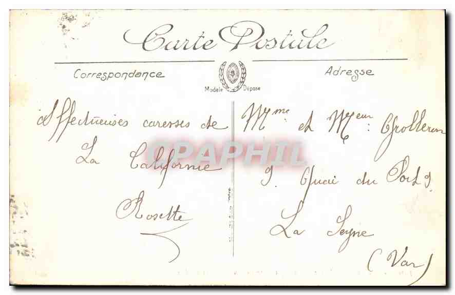 CPA Cannes vue prise de la Californie sur les Iles de Lerins  — Rückseite