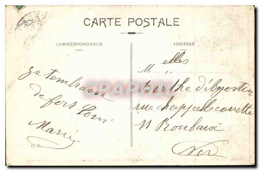 CPA Lourdes La Basilique et le Gave  — Verso