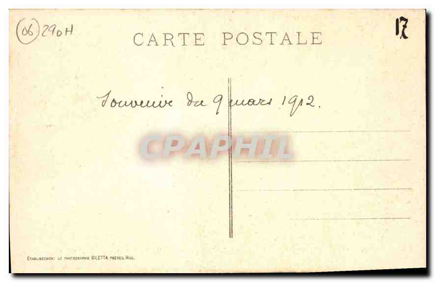 CPA Gourdon A M Ligne du Sud de la France Chemin du Paradis  — Rückseite