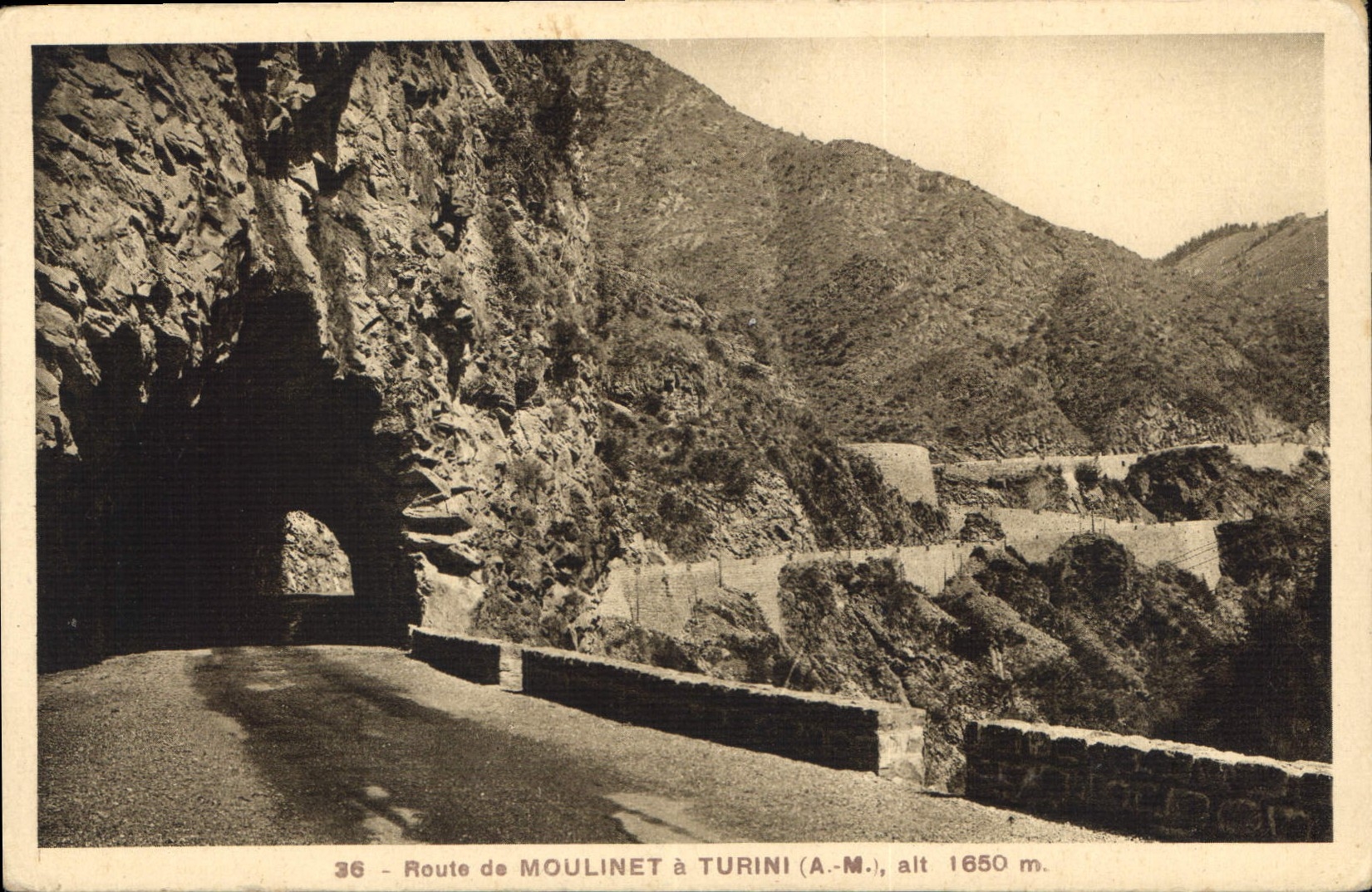 Route de Moulinet à Turini (A.-M.) — alt 1650 m — Édition Pellegrini, n° 36