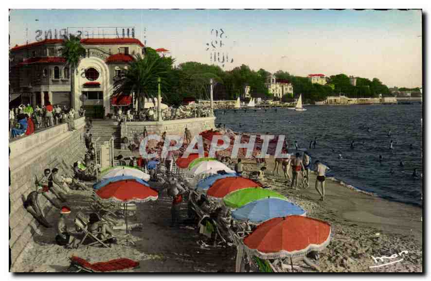 CPA La Cote d'Azur Juan les Pins La Promenade et la Plage 