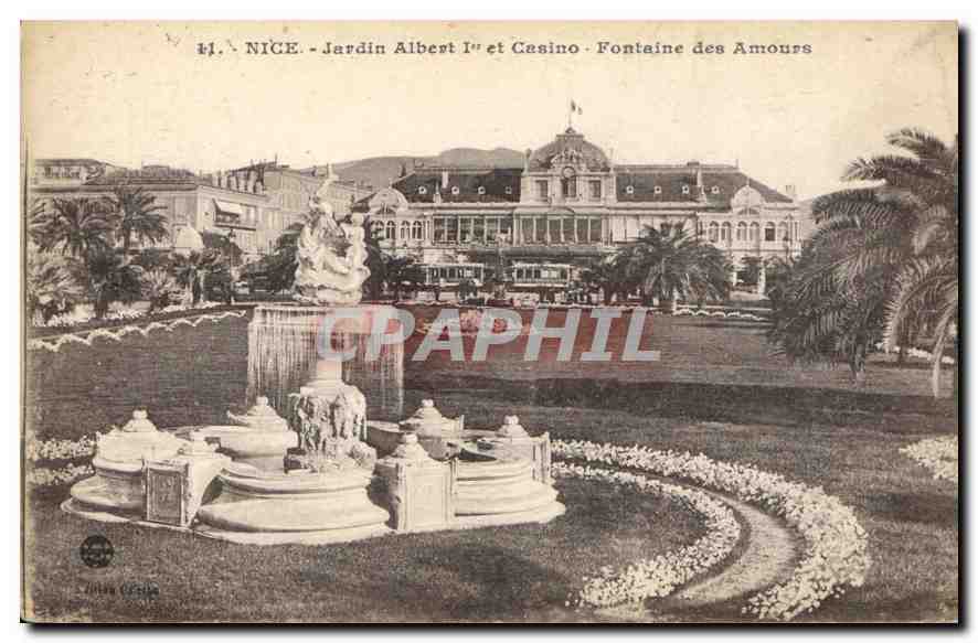 CPA Nice Jardin Albert Ier et Casino Fontaine des Amours 
