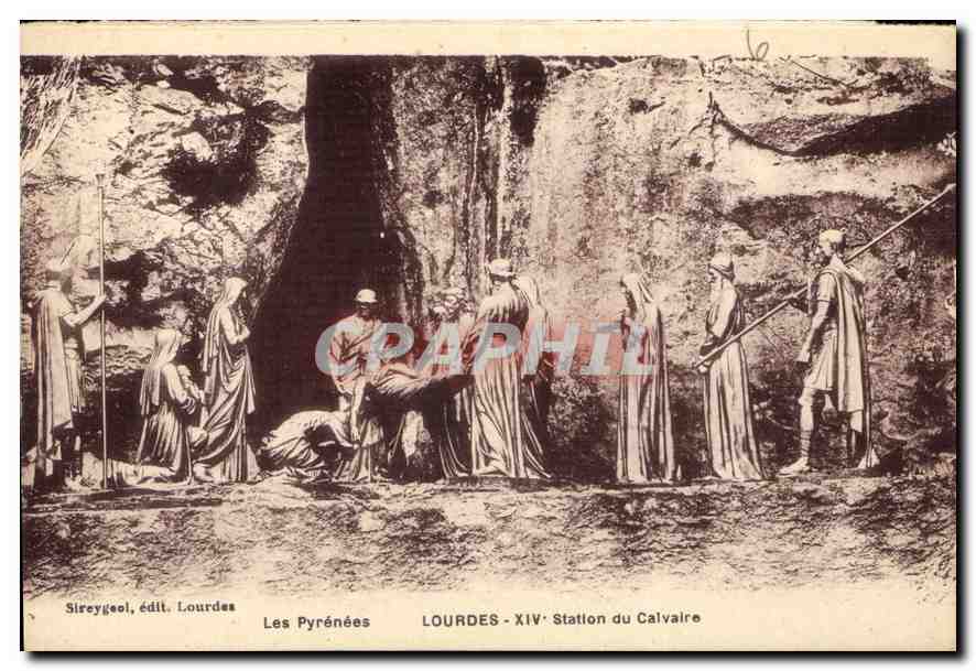 CPA Les Pyrenees Lourdes XIV Station du Calvaire 