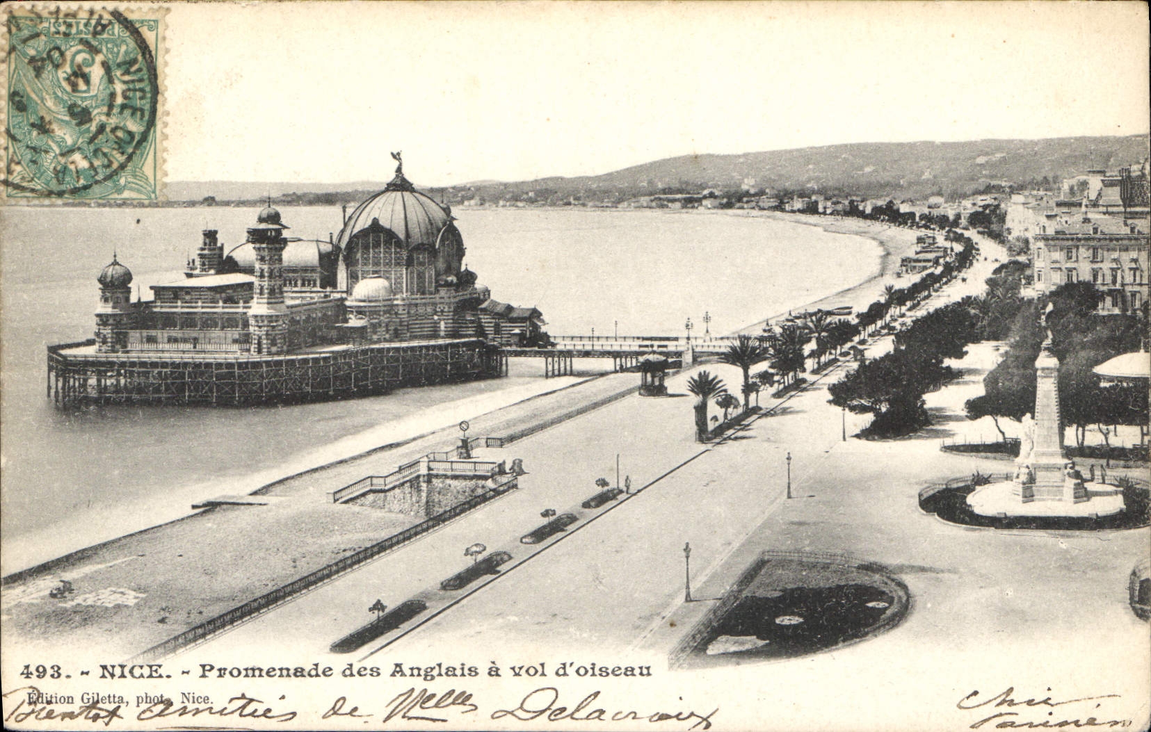 CPA Nice Promenade des Anglais a vol d'oiseau 